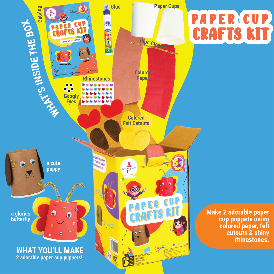 Mini Paper Cup Craft Kit - Kalakaram