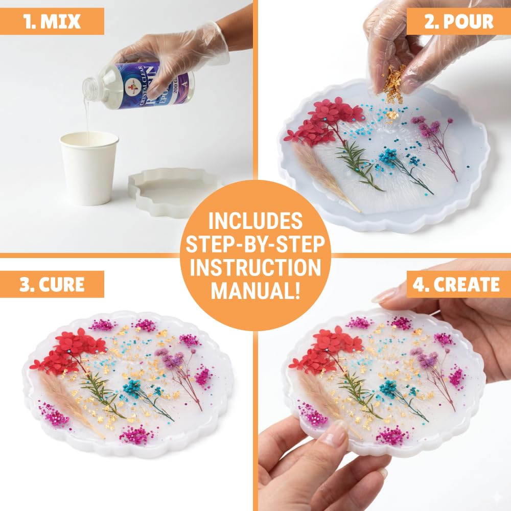 Kalakaram 17 in 1 Resin Art Kit with Moulds for Beginners | Age: 12+ Years