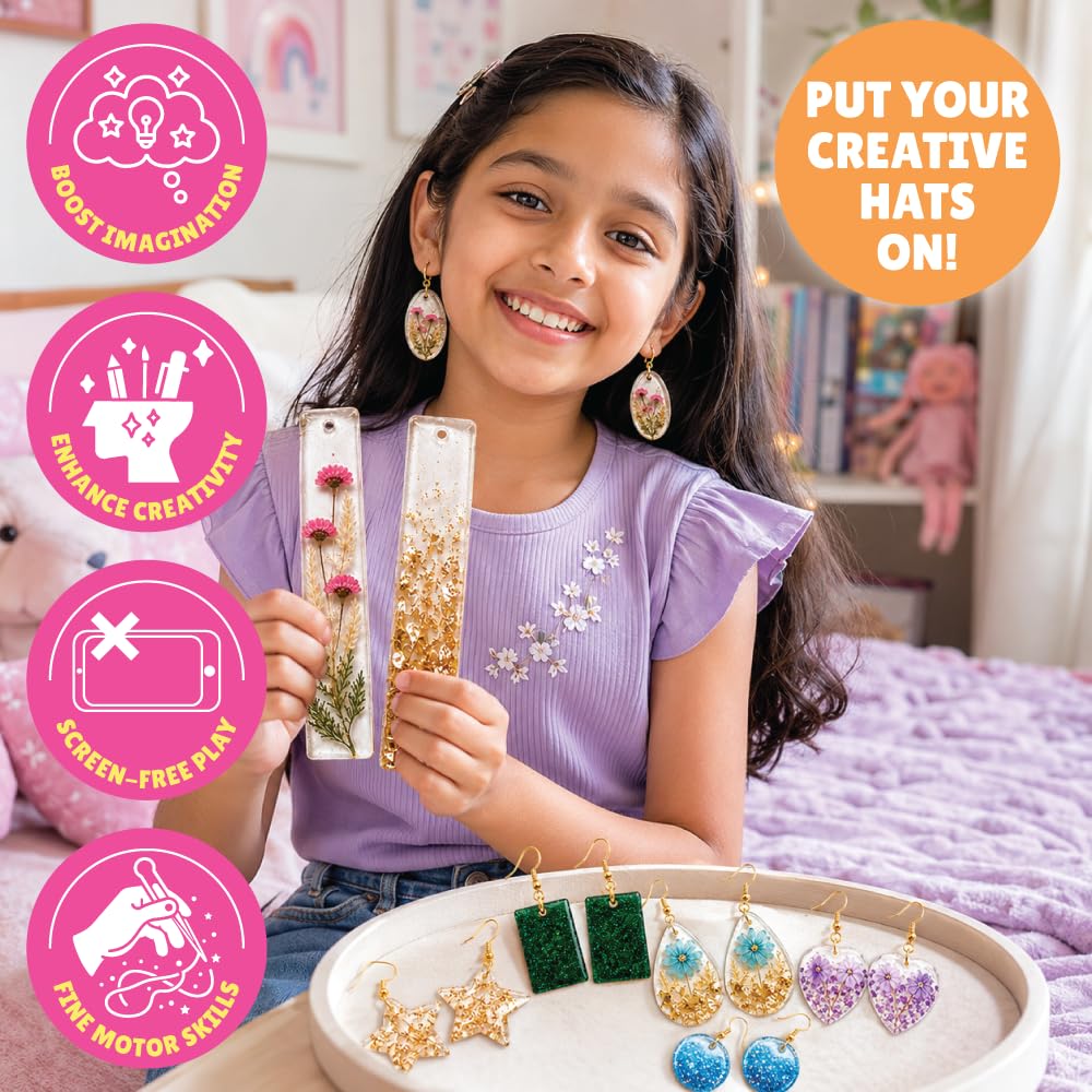 Kalakaram 17 in 1 Resin Art Kit with Moulds for Beginners | Age: 12+ Years