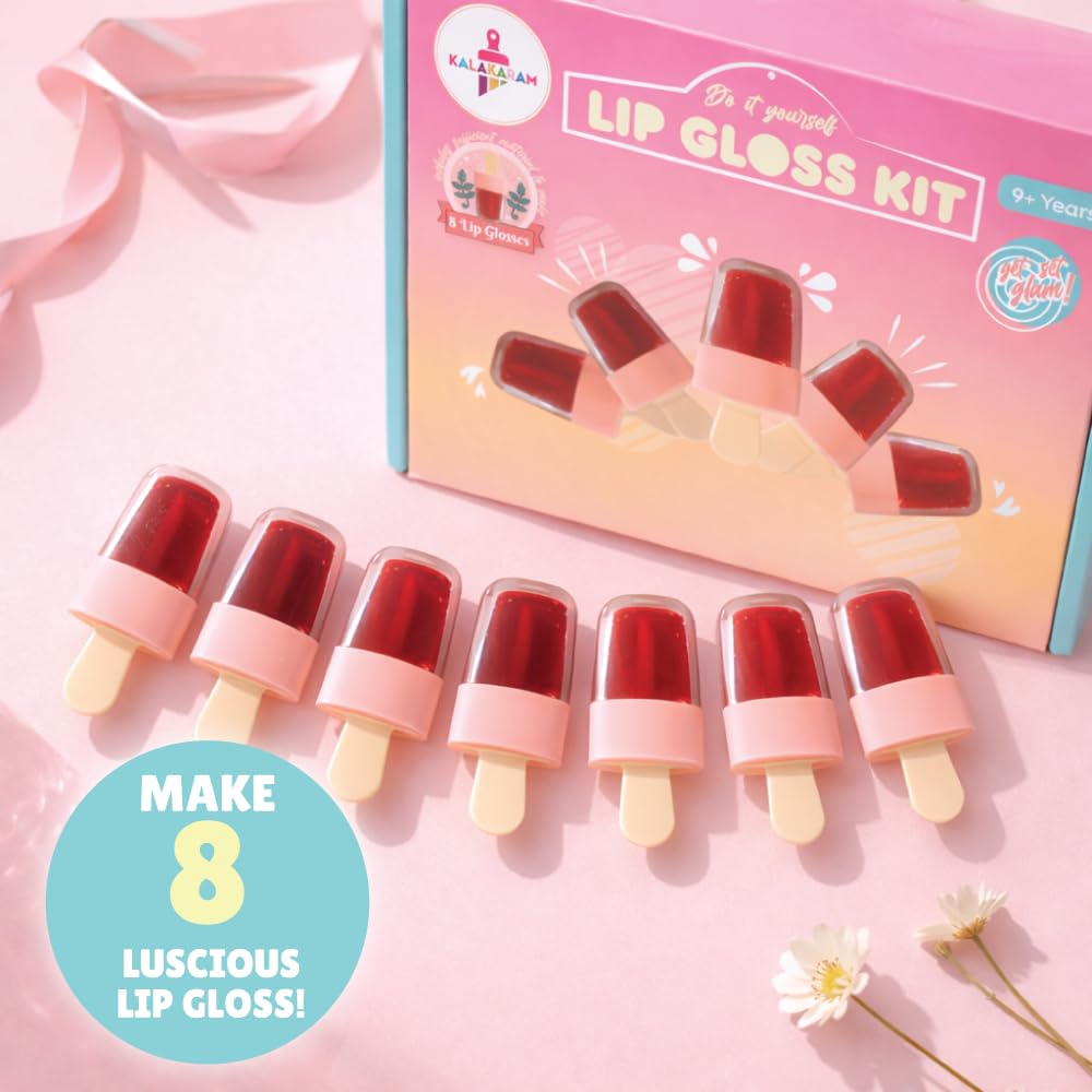 Kalakaram DIY Lip Care Creator Combo – Make Your Own Lip Gloss Kit & Lip Balm Making Kit