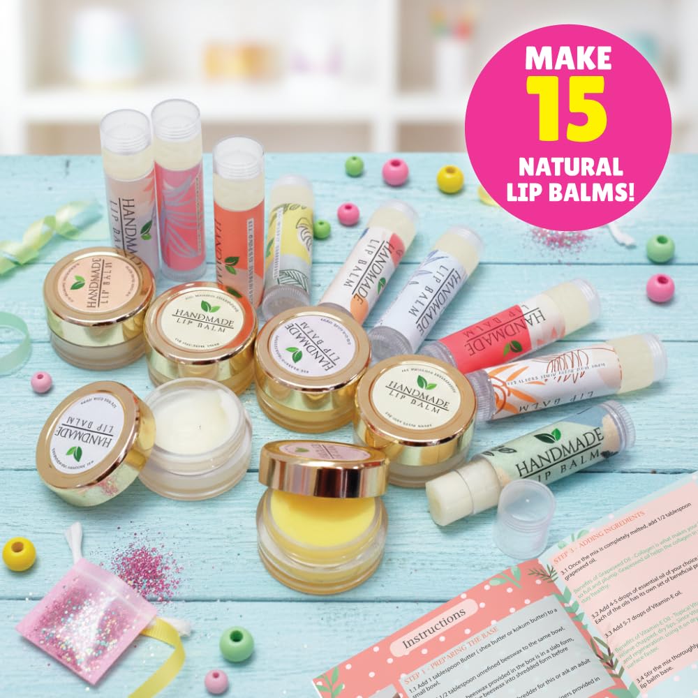 Kalakaram DIY Lip Care Creator Combo – Make Your Own Lip Gloss Kit & Lip Balm Making Kit