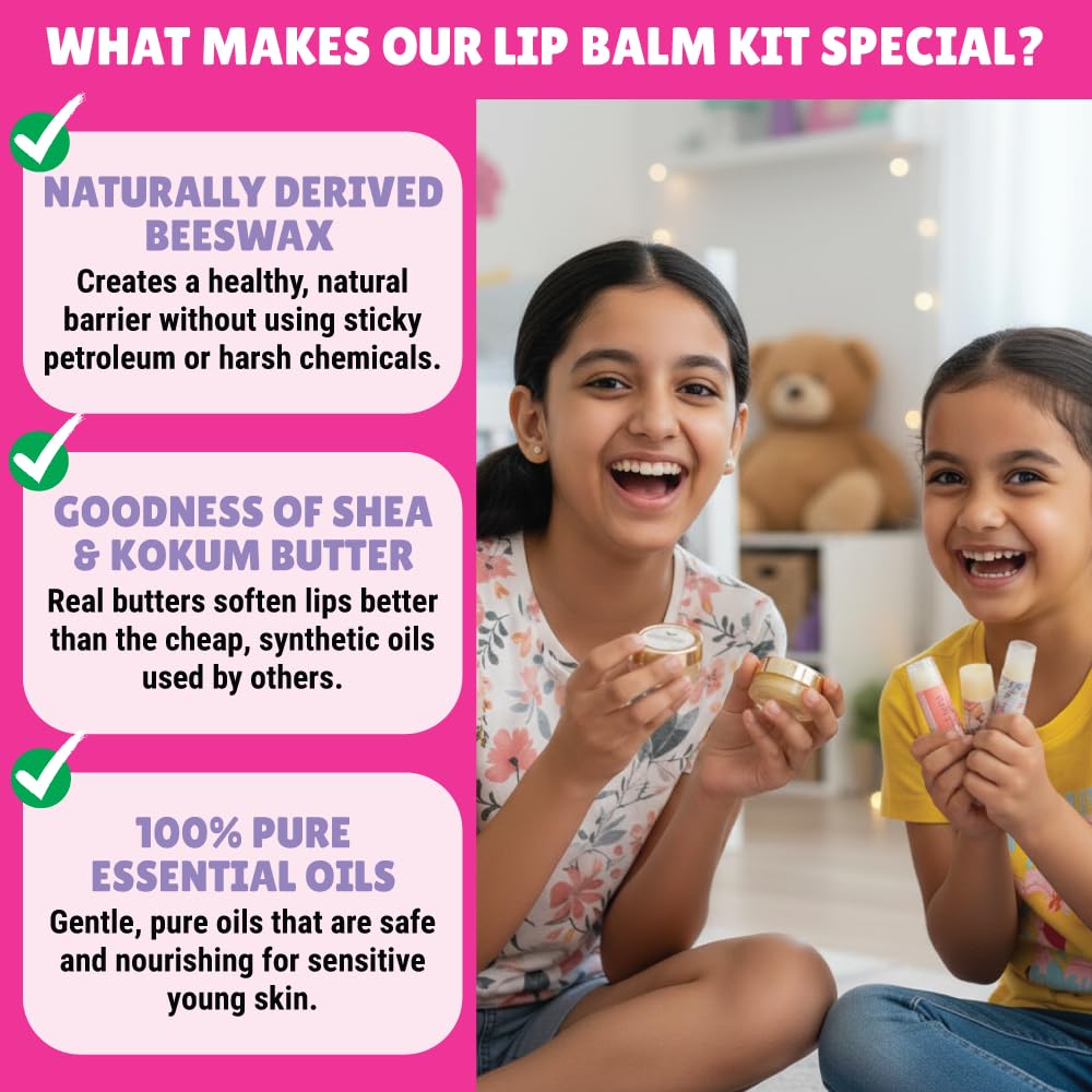 Kalakaram DIY Lip Care Creator Combo – Make Your Own Lip Gloss Kit & Lip Balm Making Kit