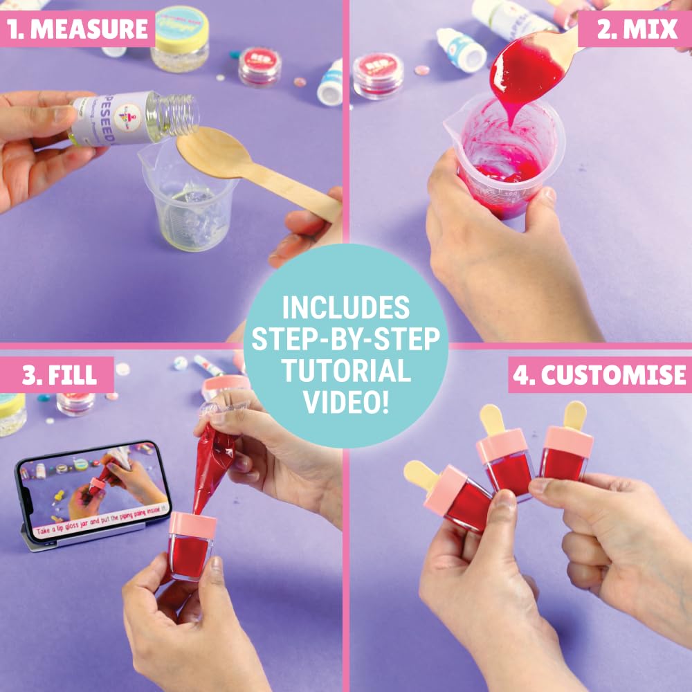 Kalakaram DIY Lip Care Creator Combo – Make Your Own Lip Gloss Kit & Lip Balm Making Kit