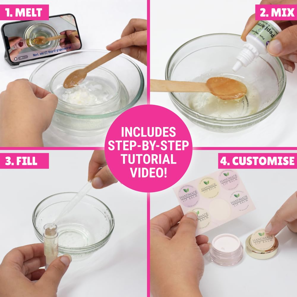 Kalakaram DIY Lip Care Creator Combo – Make Your Own Lip Gloss Kit & Lip Balm Making Kit