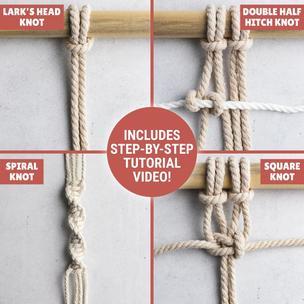 Kalakaram Handmade Décor Craft Combo – Macrame Kit & DIY Fuzzy Flower Bouquet Kit