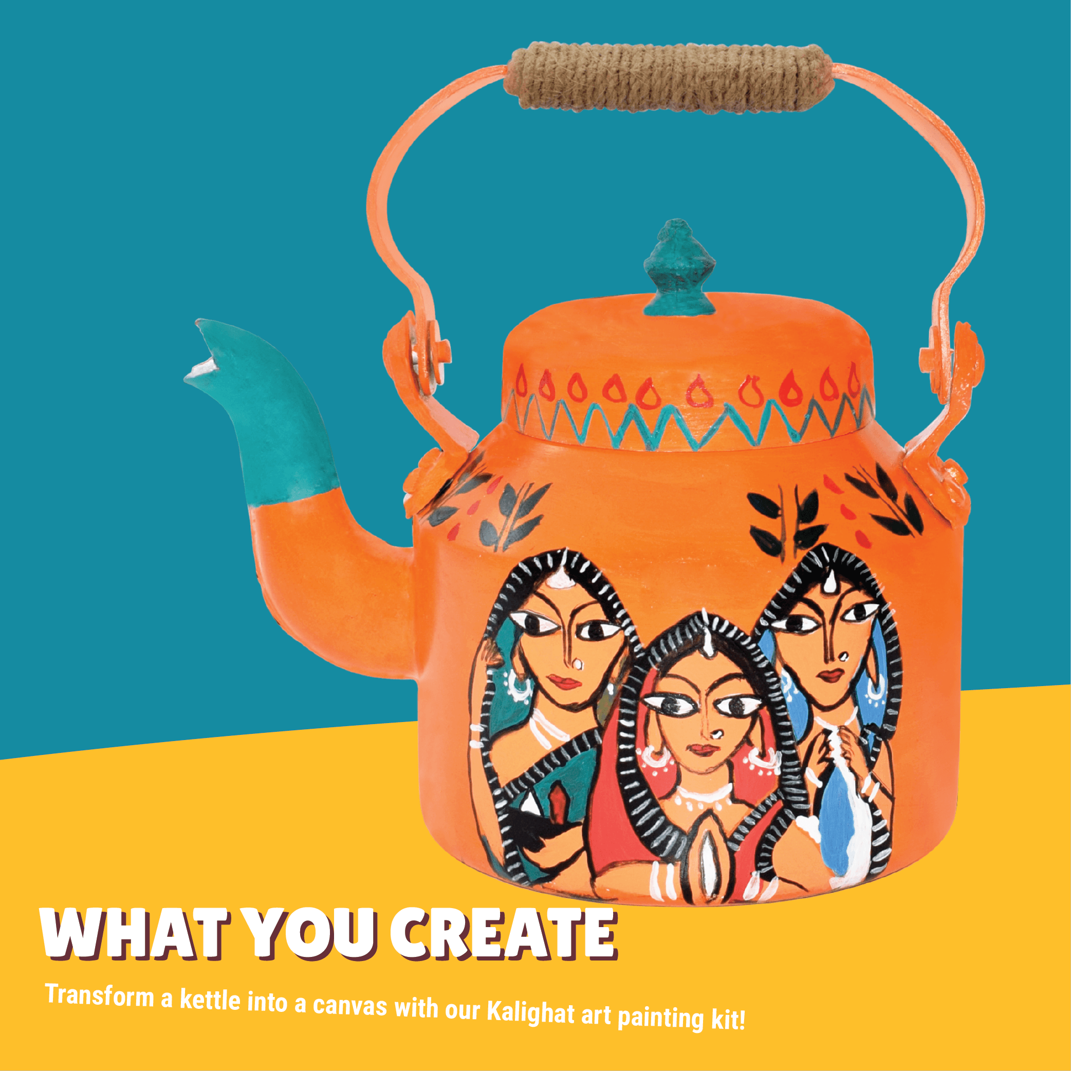 Make Your Own Kalighat Painting Kettle - Kalakaram
