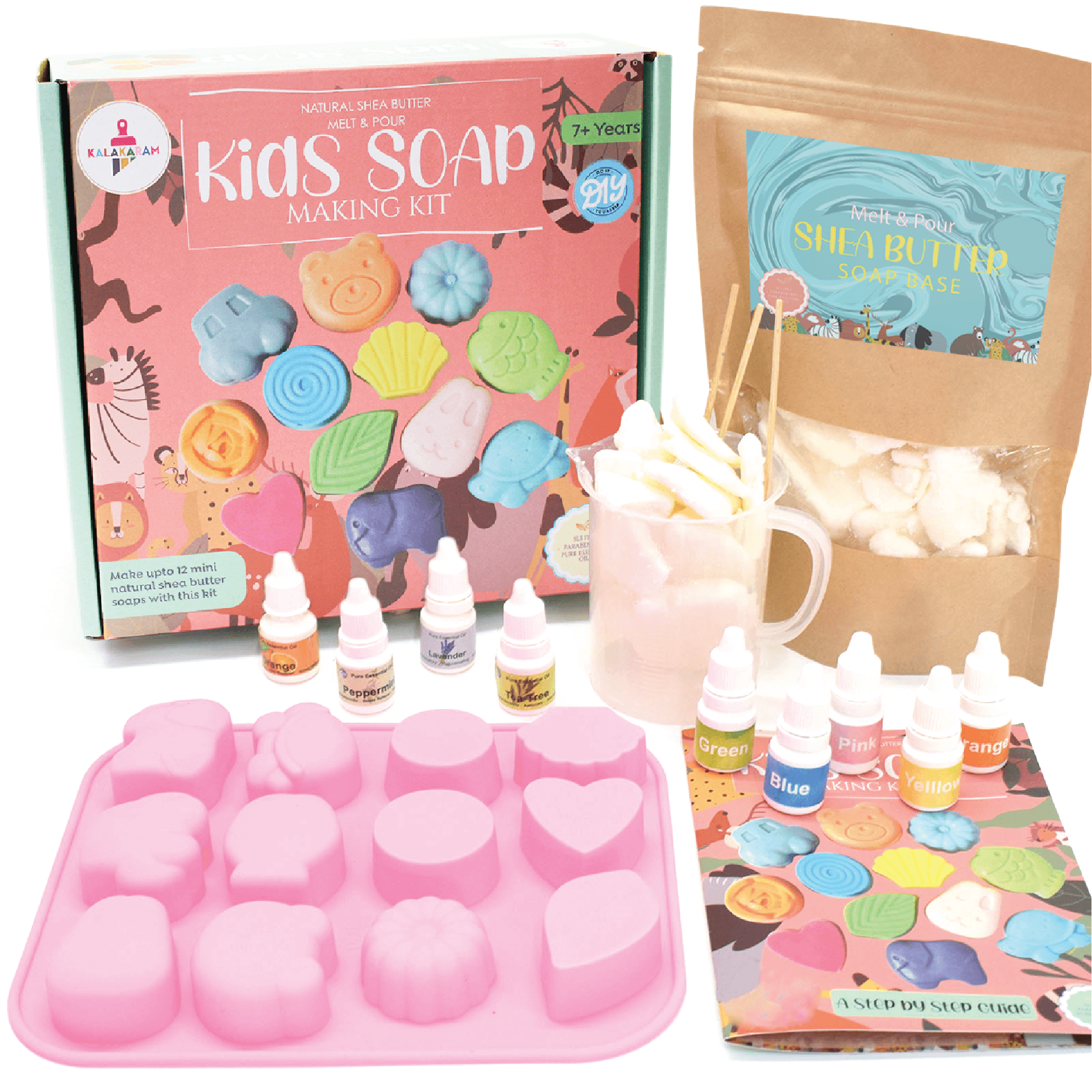 The Bathtime Fun and Froth Combo - Kids Soap Making + Bubble Candle Making Kits - Kalakaram