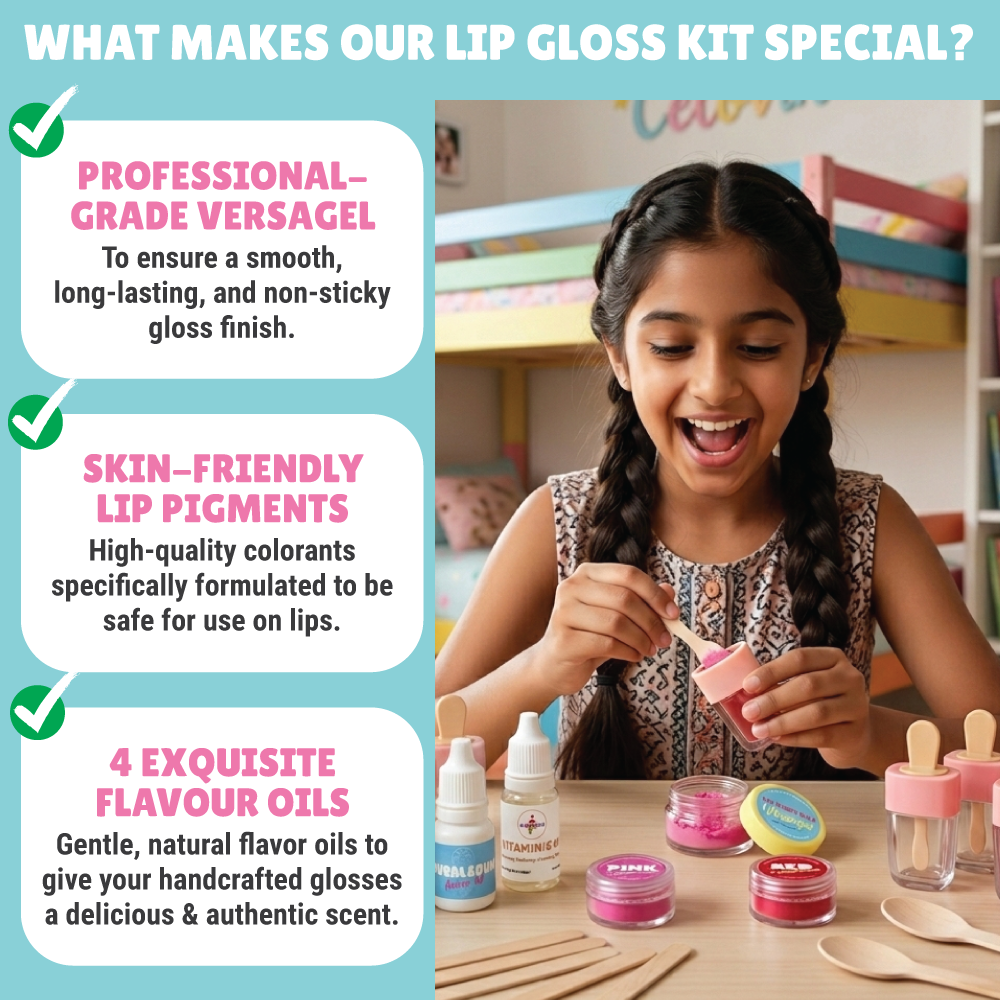 Lip Gloss Making Kit  | DIY Beauty | Creative Fun | Age: 9-12 Years
