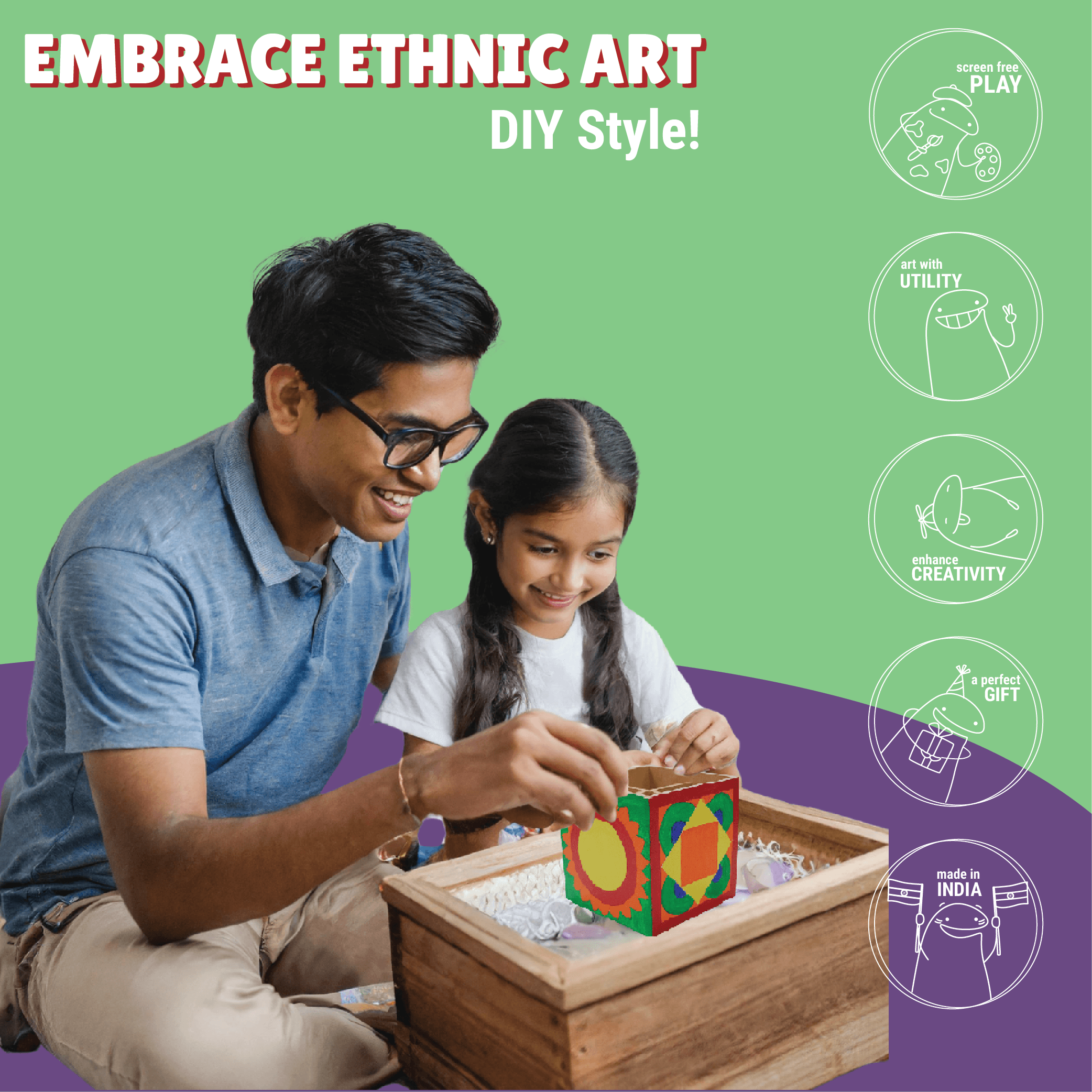 Lippan Art Pen Stand Painting Kit - Kalakaram