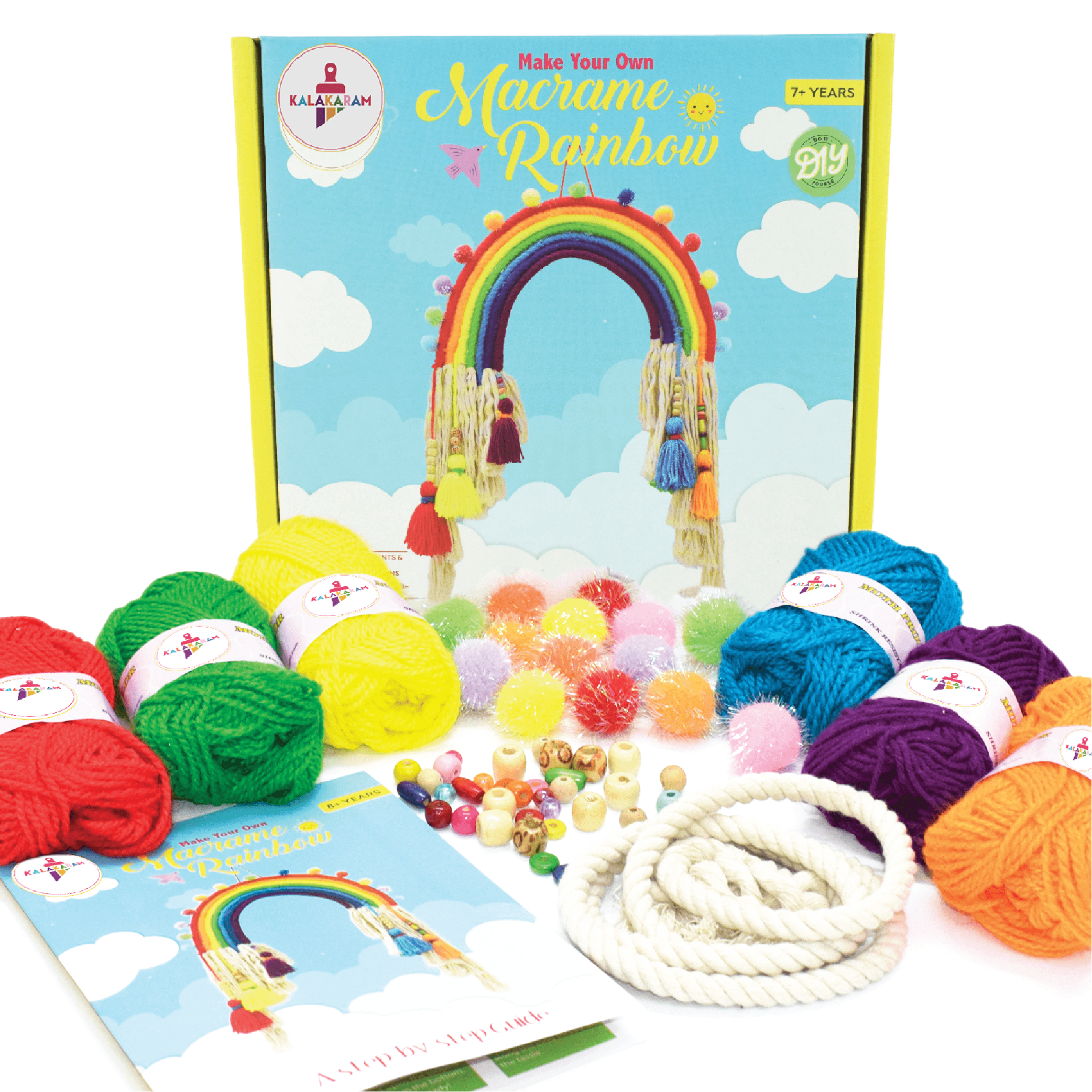 The Bohemian Craft Combo - Macrame Rainbow + Punch Needle kits - Kalakaram