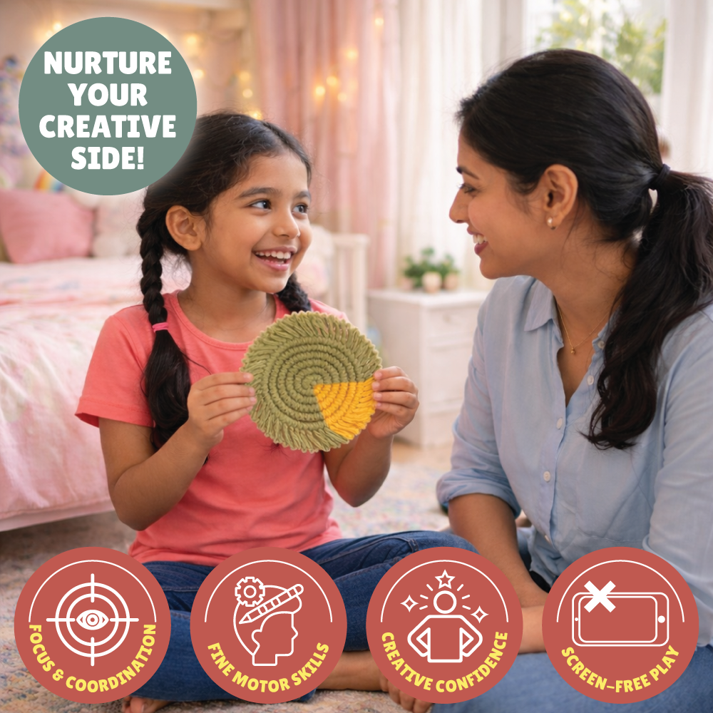 Macrame for Beginners Activity Kit  | Easy Learning | Boho Crafts | Age: 9-12 Years