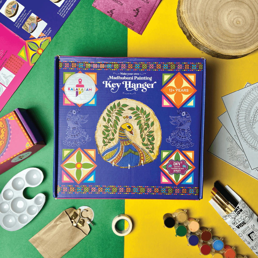 Madhubani Key Hanger Painting Kit - Kalakaram