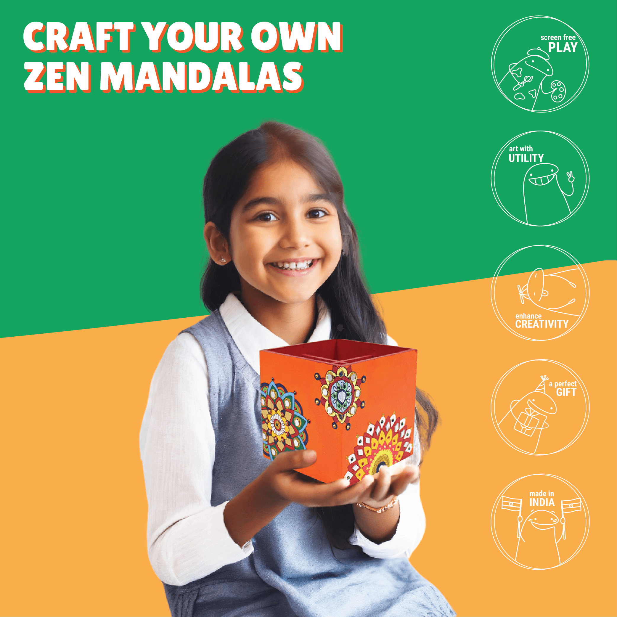 Mandala Pen Stand Painting Kit - Kalakaram