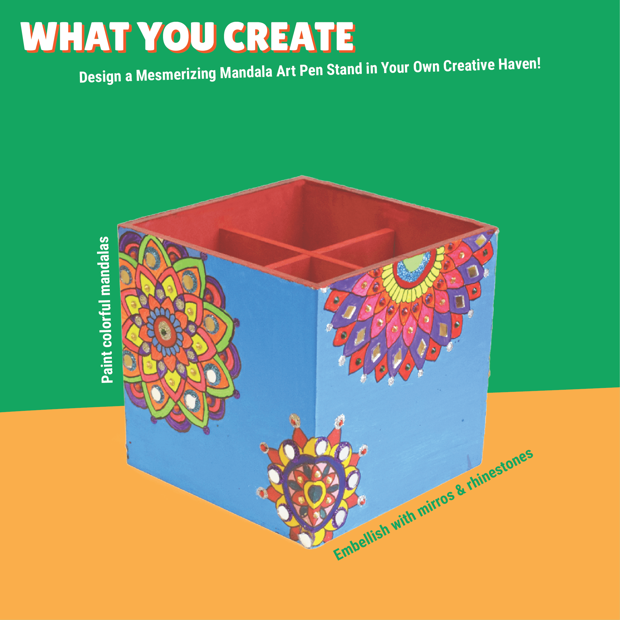 Mandala Pen Stand Painting Kit - Kalakaram