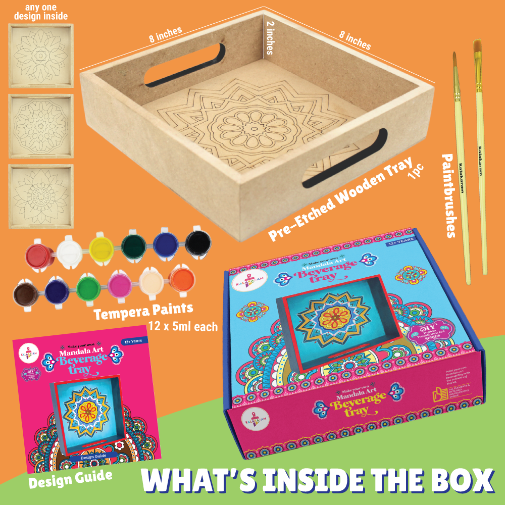 Mandala Tray Painting kit - Kalakaram