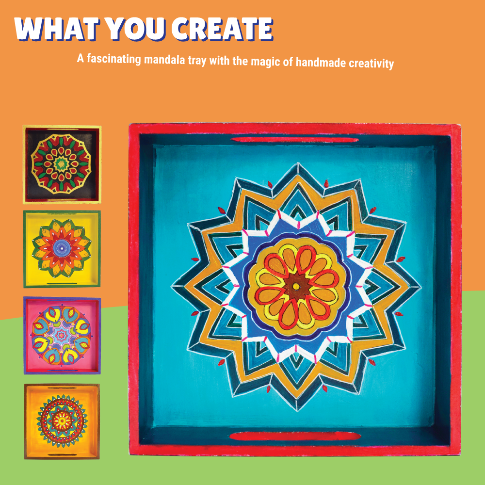 Mandala Tray Painting kit - Kalakaram