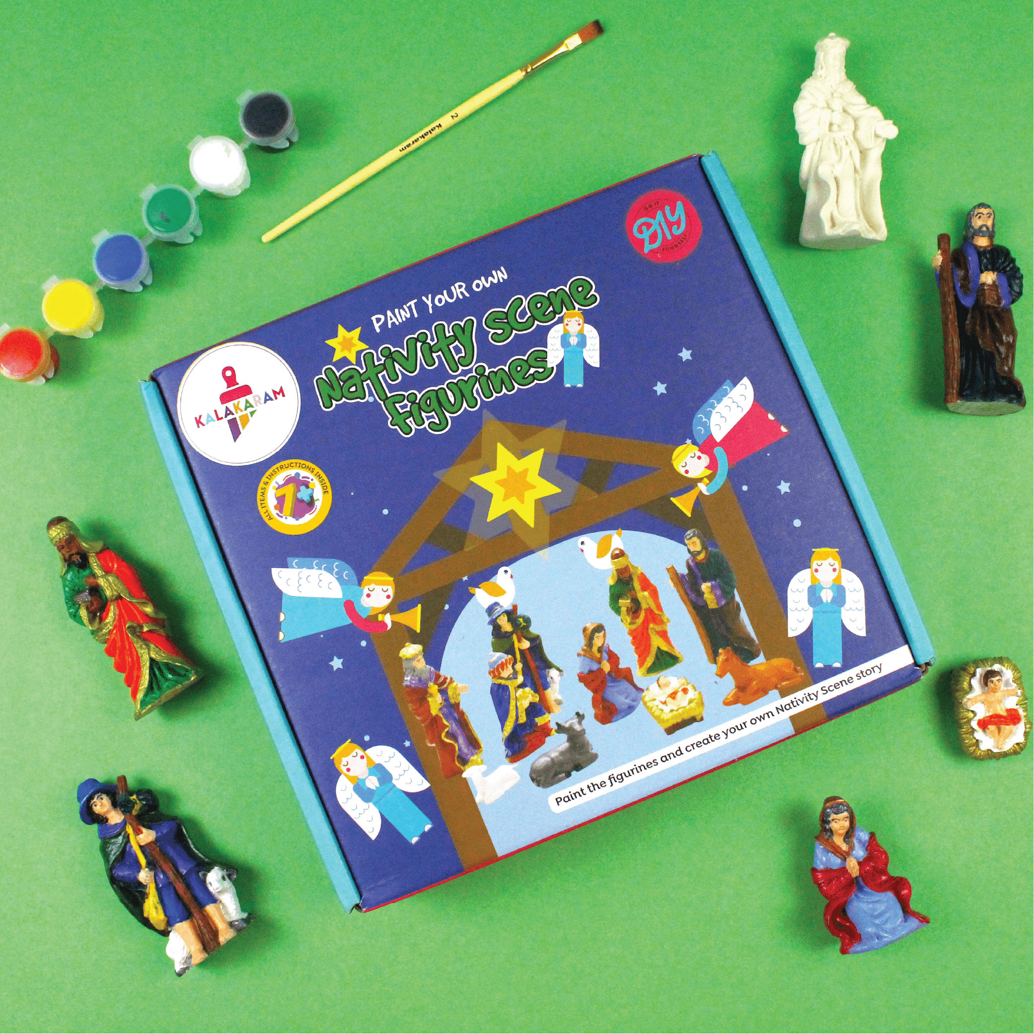 Nativity Scene Figurine Painting Kit - Kalakaram