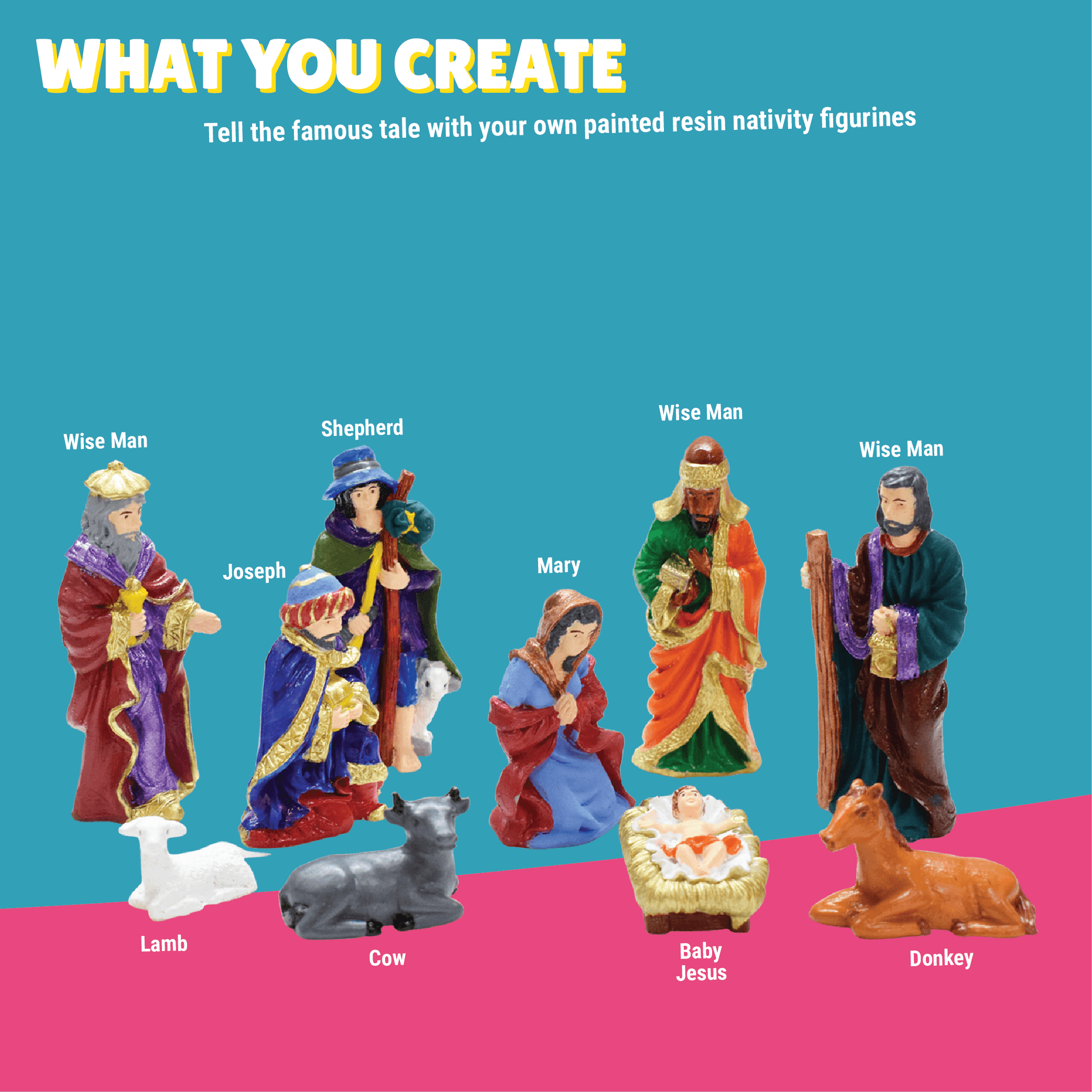 Nativity Scene Figurine Painting Kit - Kalakaram