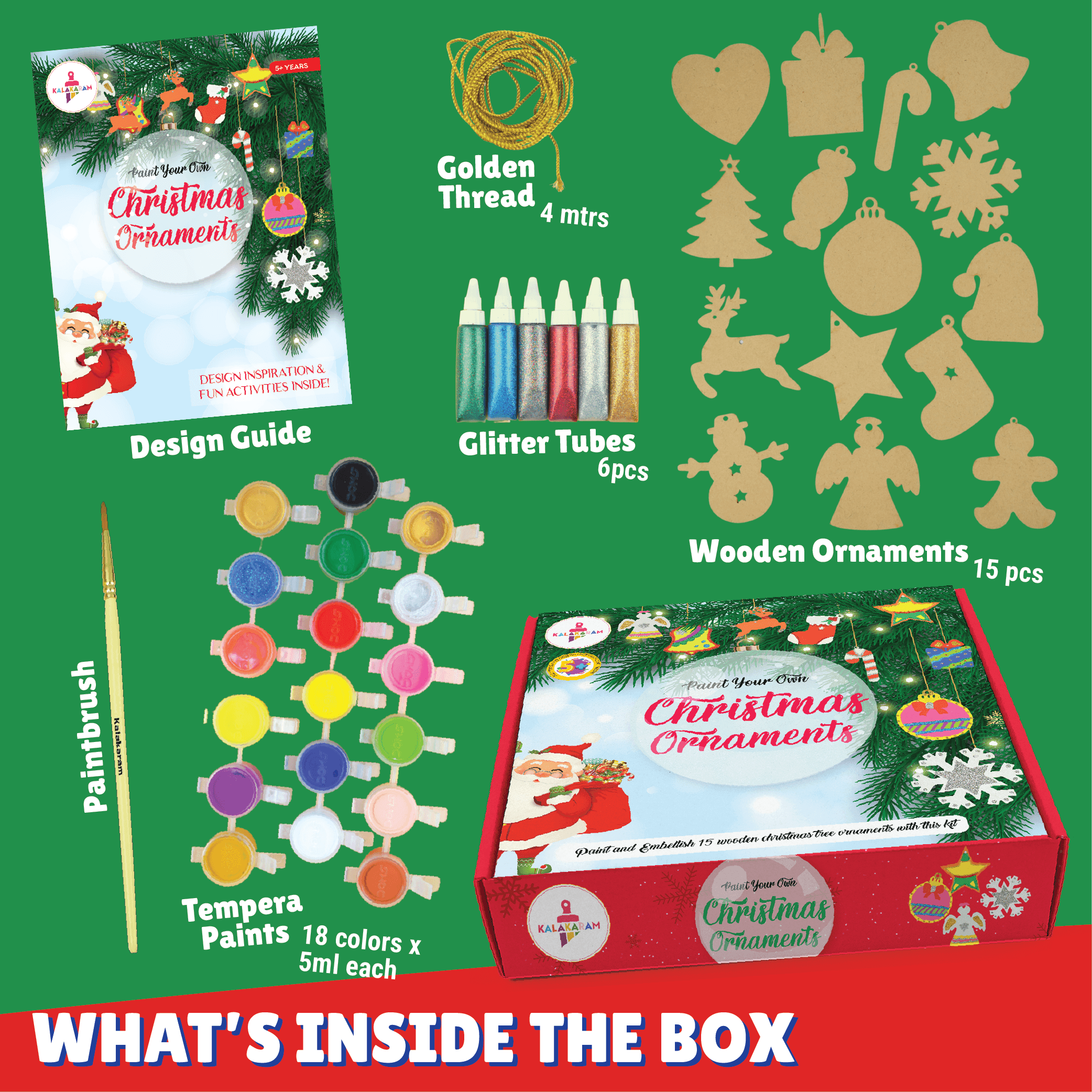 Paint Your Own Christmas Ornaments - Kalakaram