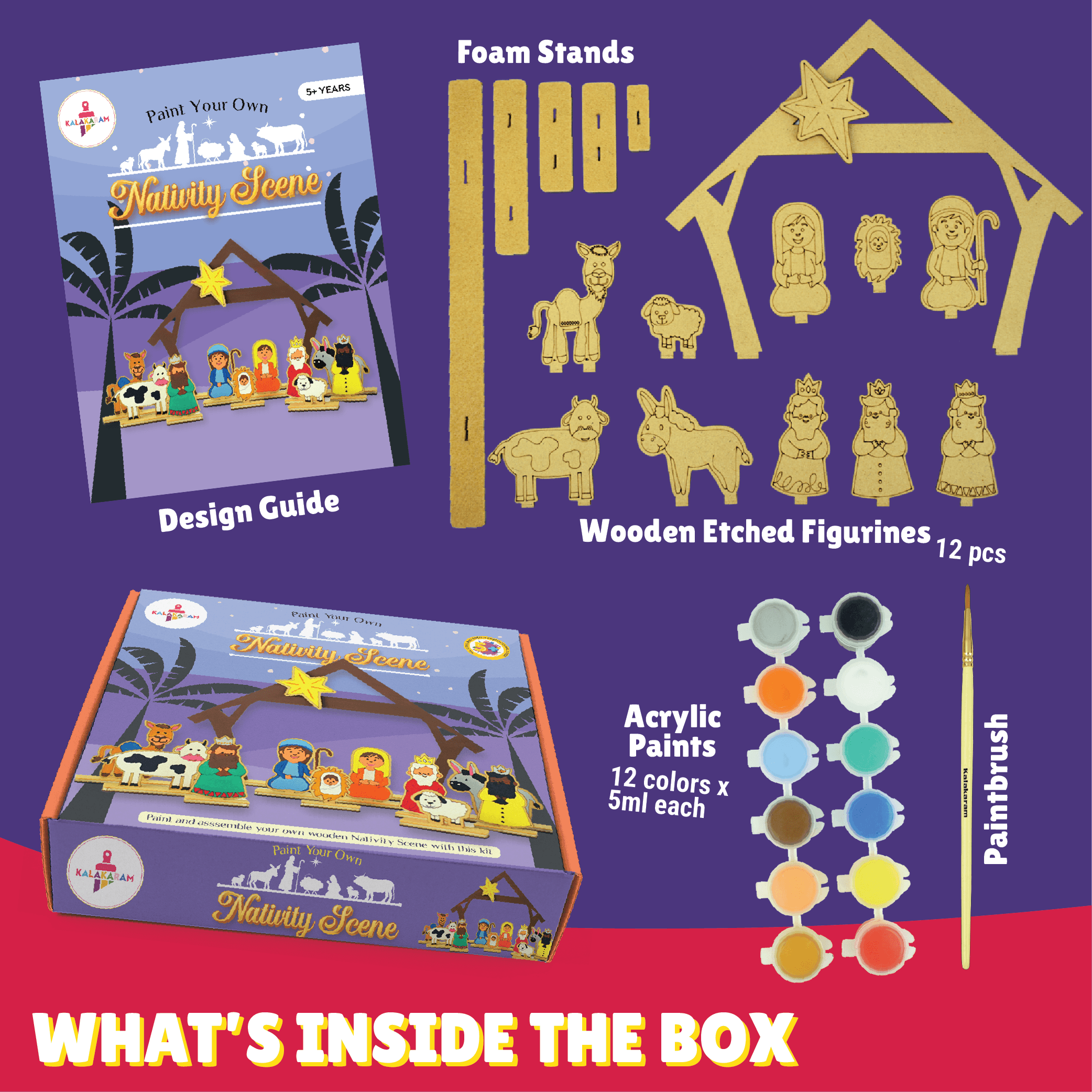 Paint Your Own Nativity Scene - Kalakaram