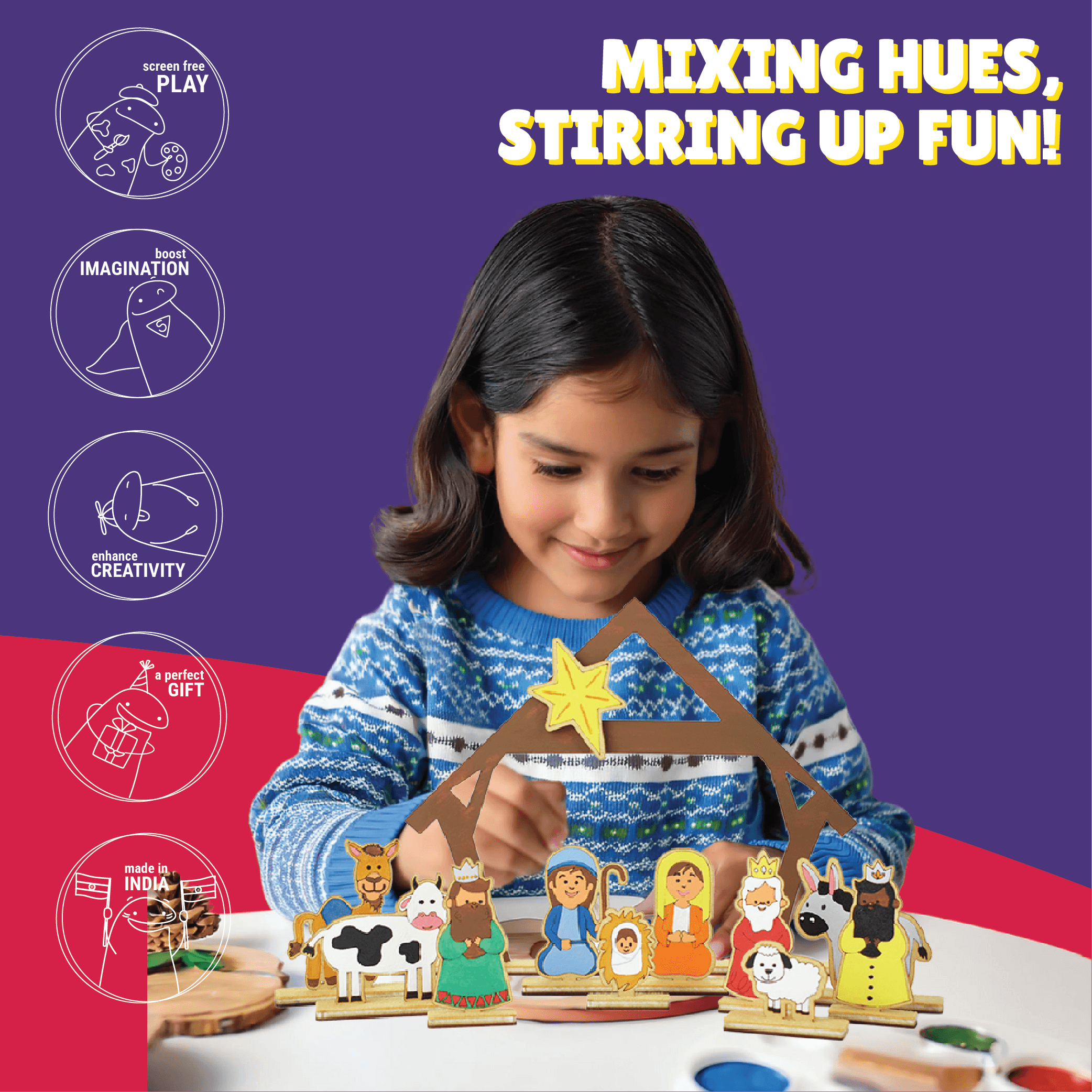 Paint Your Own Nativity Scene - Kalakaram