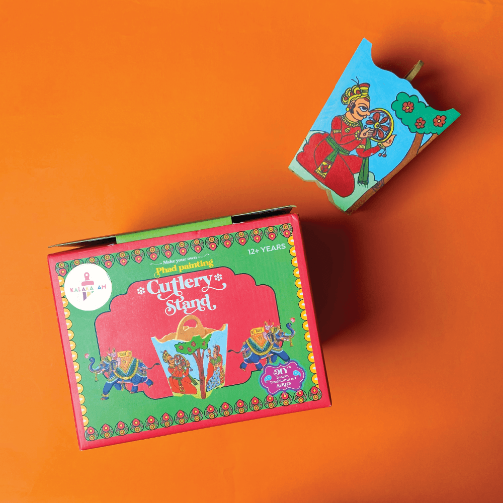 Phad Painting Cutlery Stand Kit - Kalakaram
