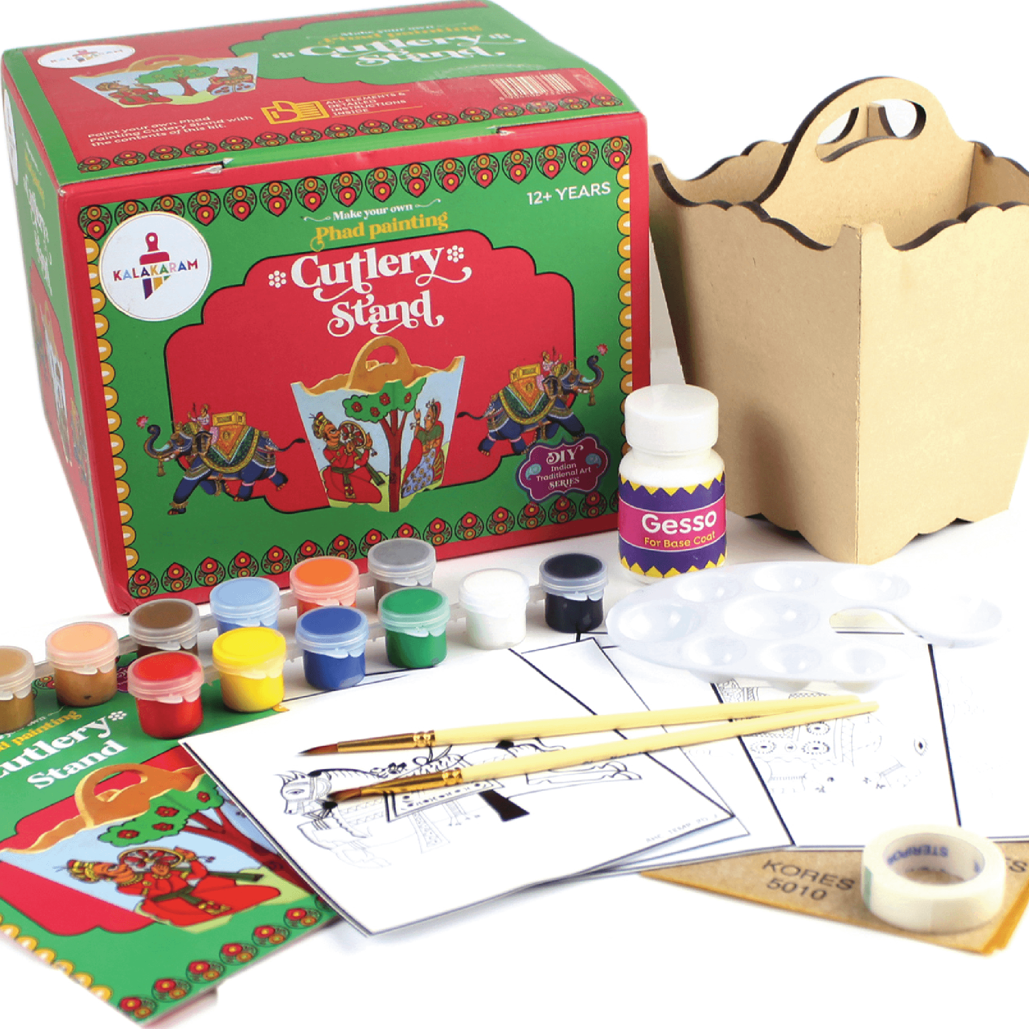 Phad Painting Cutlery Stand Kit - Kalakaram