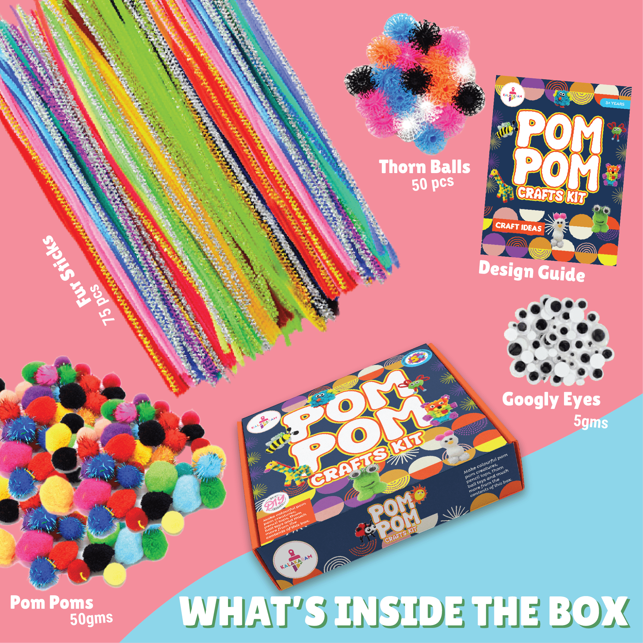 Pom Pom Crafts Kit - Kalakaram