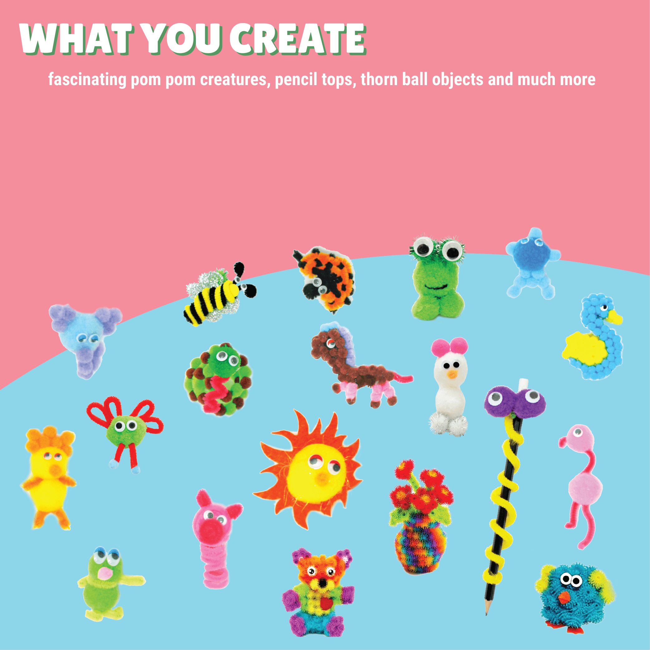 Pom Pom Crafts Kit - Kalakaram