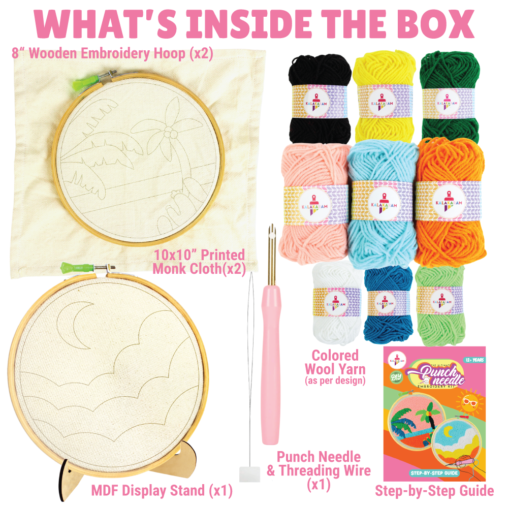 Punch Needle Embroidery Kit | Tufting Art | Modern Craft