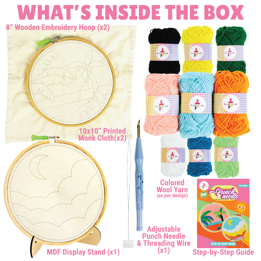 Punch Needle Embroidery Kit | Tufting Art | Modern Craft