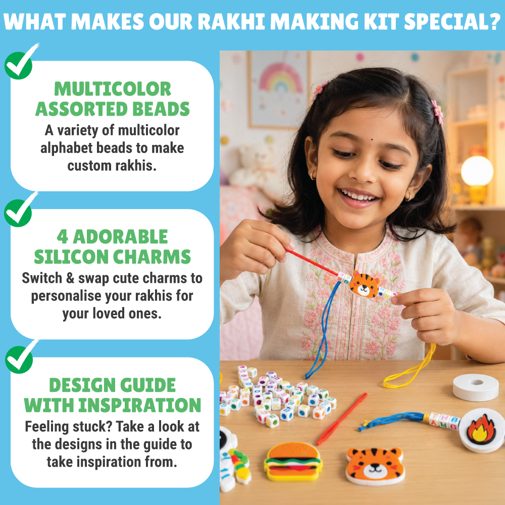 Mini DIY Rakhi Making  Kit | Festive Activity Craft | Easy to Do | Age: 4-10 Years