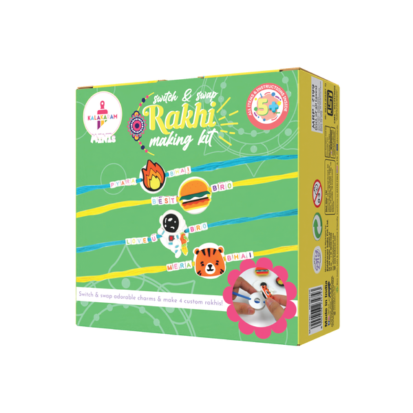 Rakhi Making Kit for Kids Easy DIY Craft for Ages 4-8 – Kalakaram