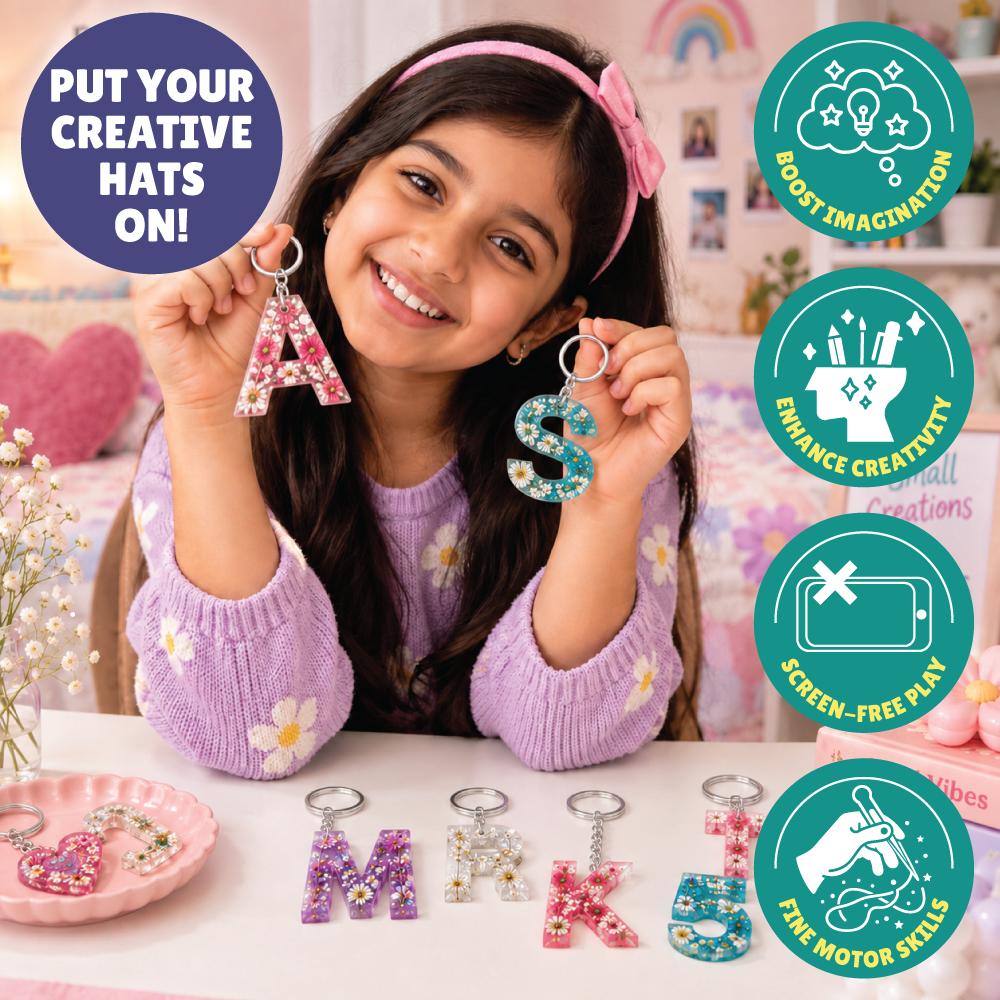 Kalakaram 17 in 1 Resin Art Kit Alphabet Edition | Age: 12+ Years