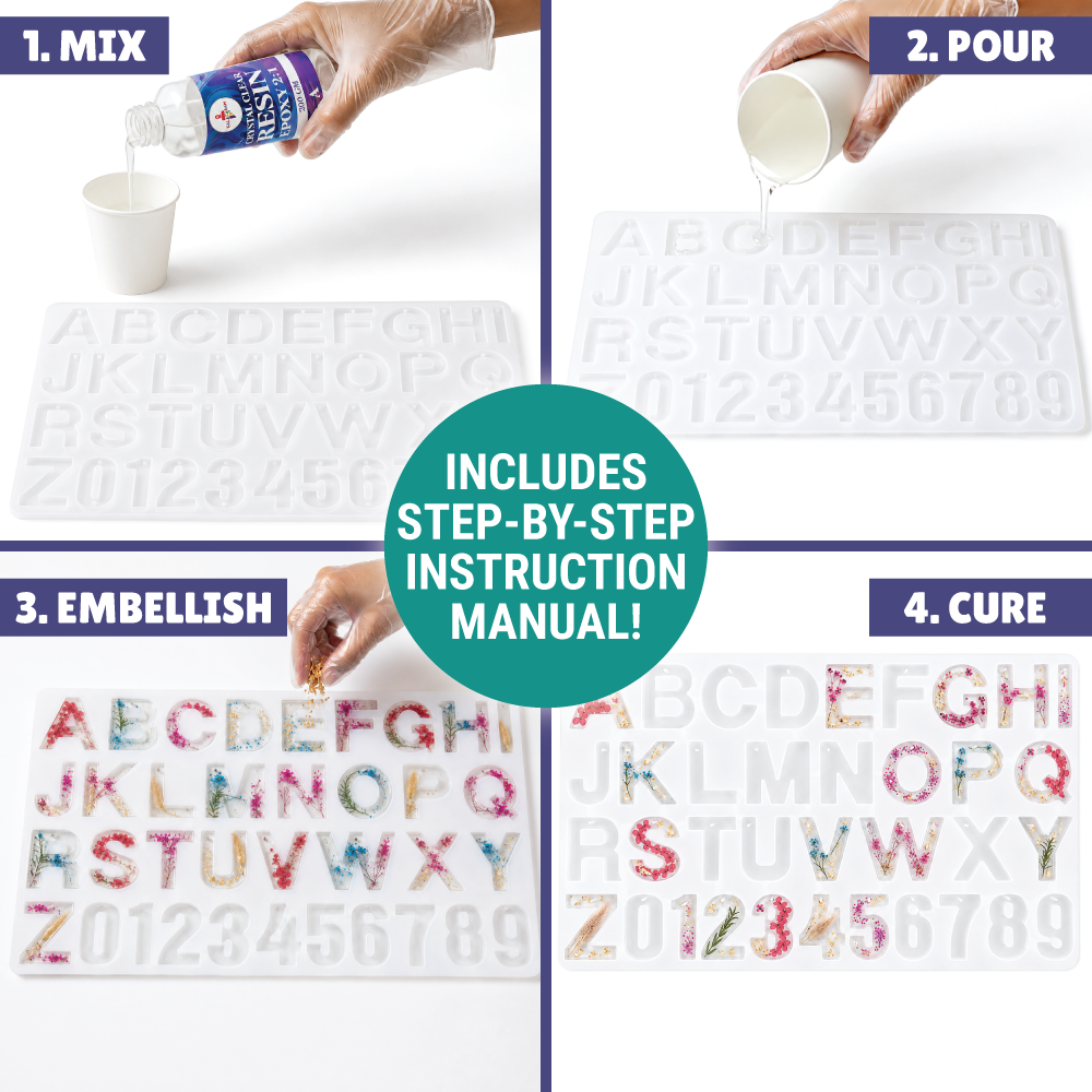 Kalakaram 17 in 1 Resin Art Kit Alphabet Edition | Age: 12+ Years