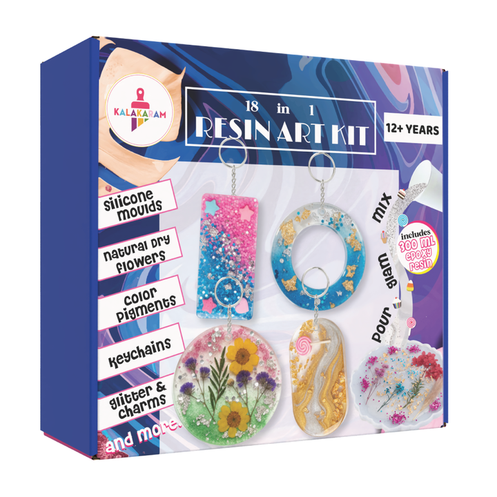 18 in 1 Resin Art Kit | Epoxy Resin Art | DIY Handmade Gifts | Age: 12+ Years