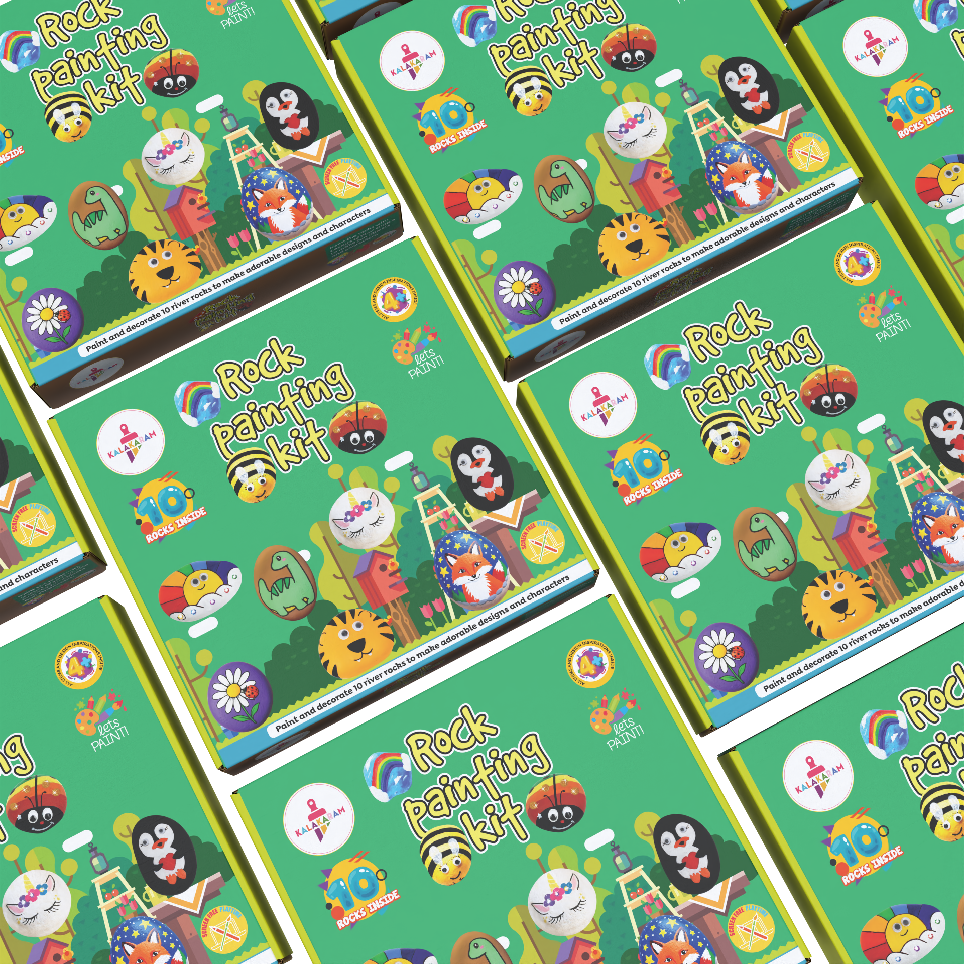 Rock Painting Kit | Pack Of 5 | Perfect For Return Favours