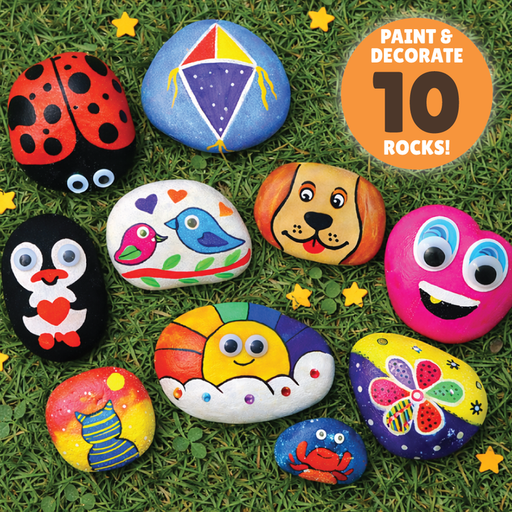 Rock Painting Kit  | Creative Expression | Screen Free Fun | Age: 5-10 Years