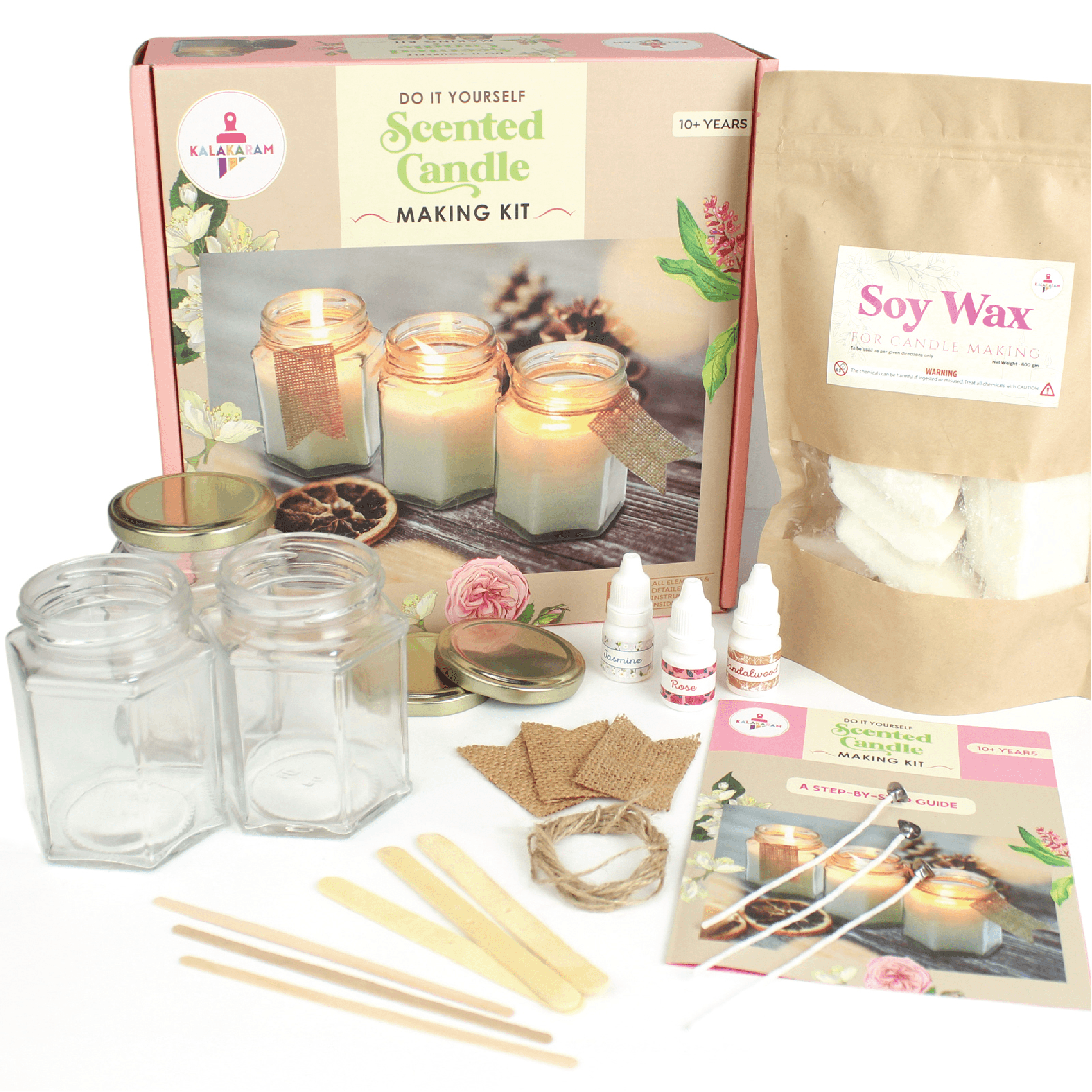 Scented Jar Candle Making Kit - Kalakaram