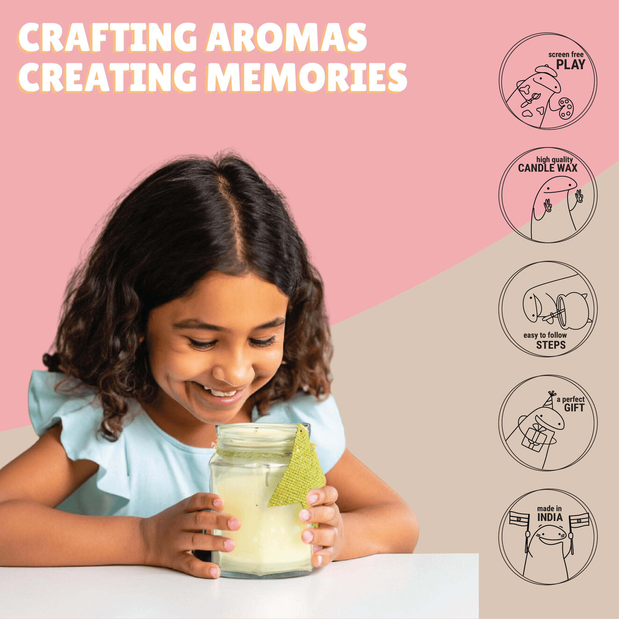 Scented Jar Candle Making Kit - Kalakaram