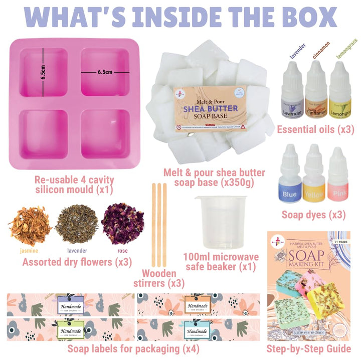 DIY Bath & Body STEM Combo – Kalakaram Shea Butter Soap Making Kit & Bath Bomb Making Kit