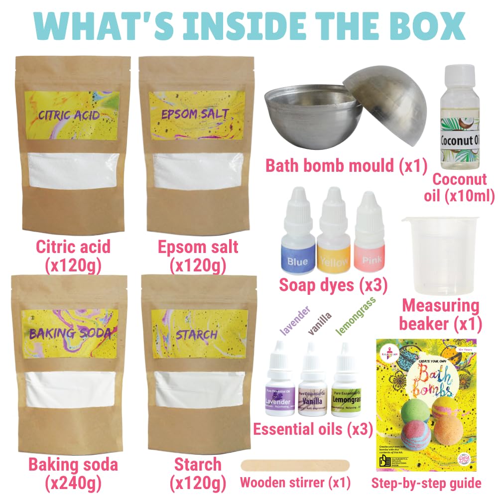 DIY Bath & Body STEM Combo – Kalakaram Shea Butter Soap Making Kit & Bath Bomb Making Kit