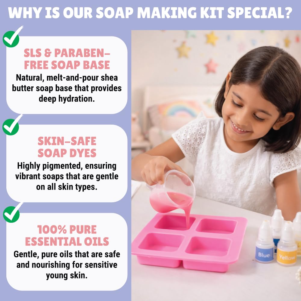 DIY Bath & Body STEM Combo – Kalakaram Shea Butter Soap Making Kit & Bath Bomb Making Kit