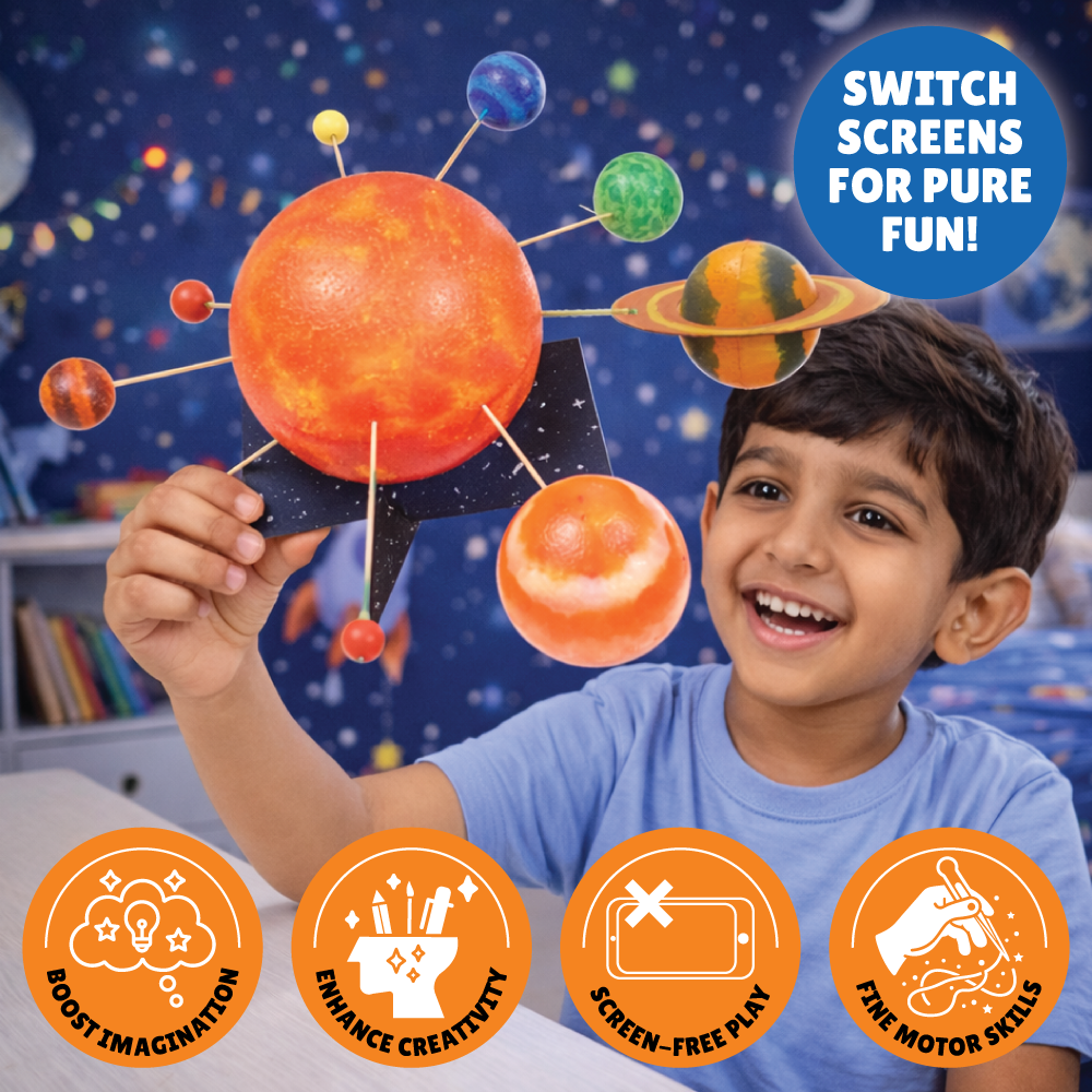Solar System Model Kit  | Educational Science | STEM Learning | Age: 5-10 Years