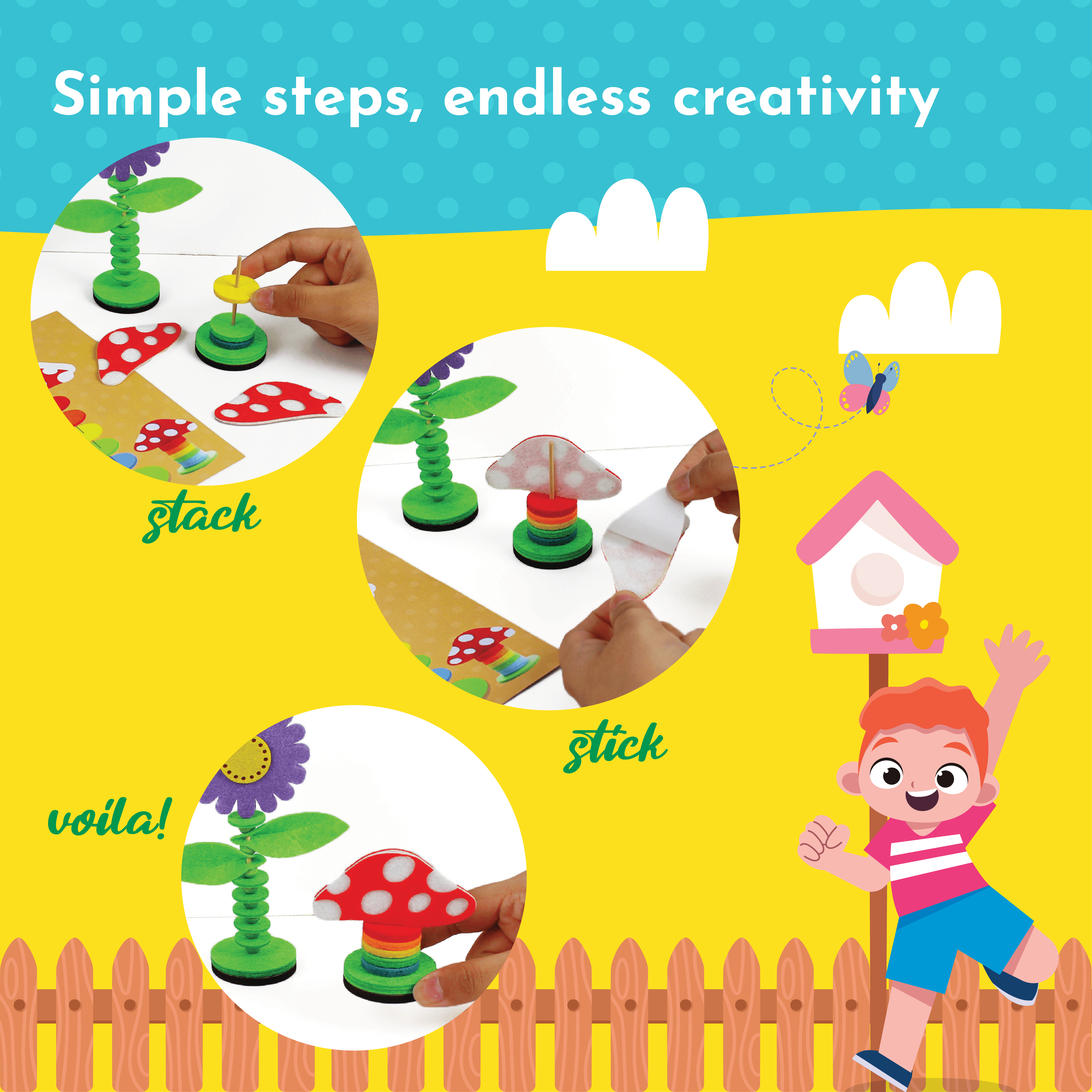 Stack & Sprout felt Garden Kit - kalakaram