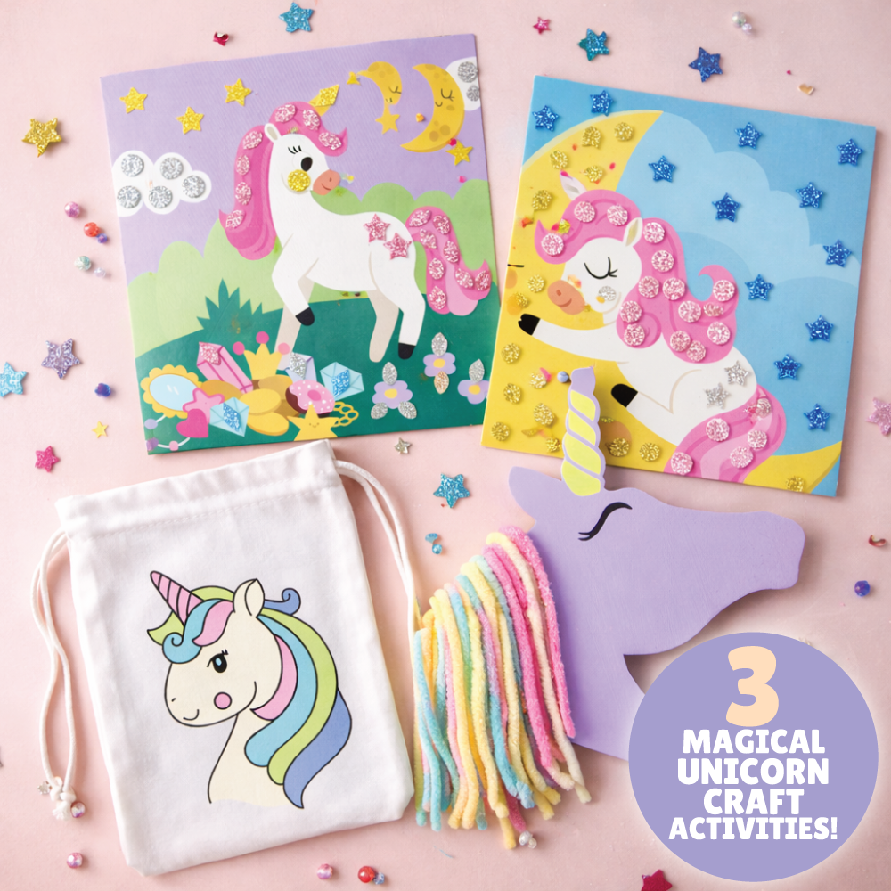 Kalakaram Unicorn Creativity & Keepsake Craft Combo – 3-in-1 Unicorn Craft Kit & DIY Trinket Box Decorating Kit