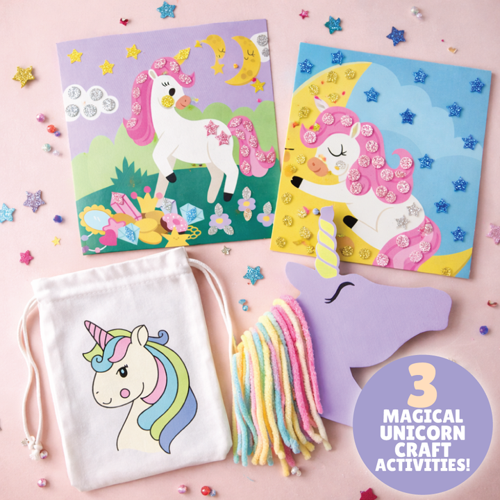 Unicorn Creativity & Keepsake Craft Combo – Kalakaram 3-in-1 Unicorn Craft Kit & DIY Trinket Box Decorating Kit