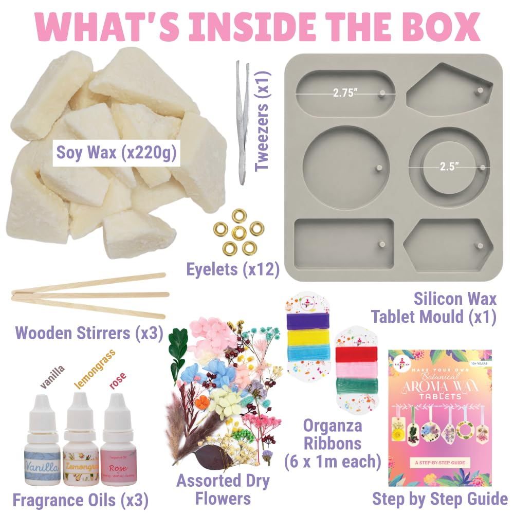 Kalakaram Aroma Home Fragrance Craft Combo – Wax Tablet Making Kit & Latte Candle Making Kit