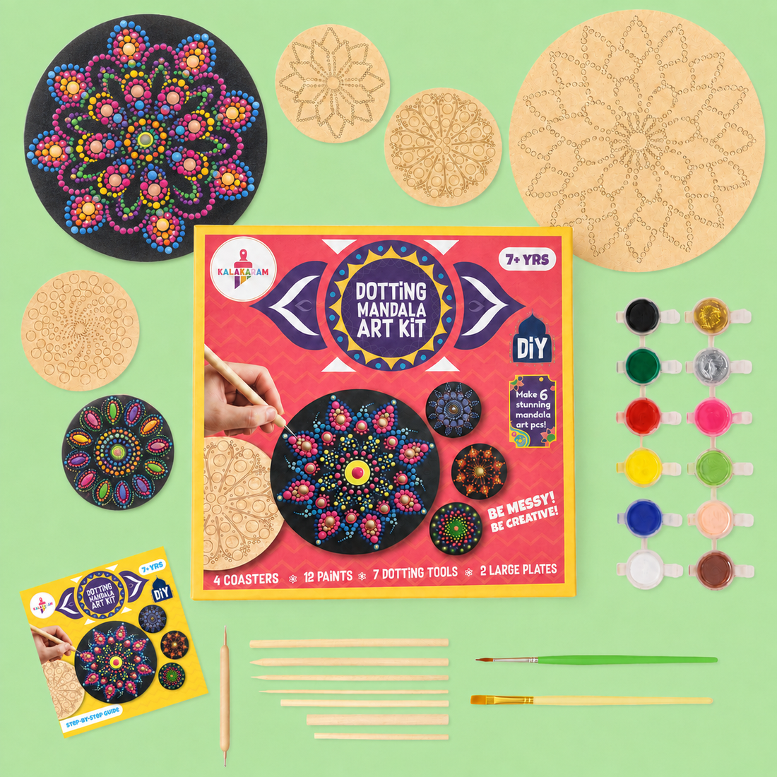 Mandala Dotting Art Kit | DIY Painting Set |  Artistic Expression | Ages: 7+ Years