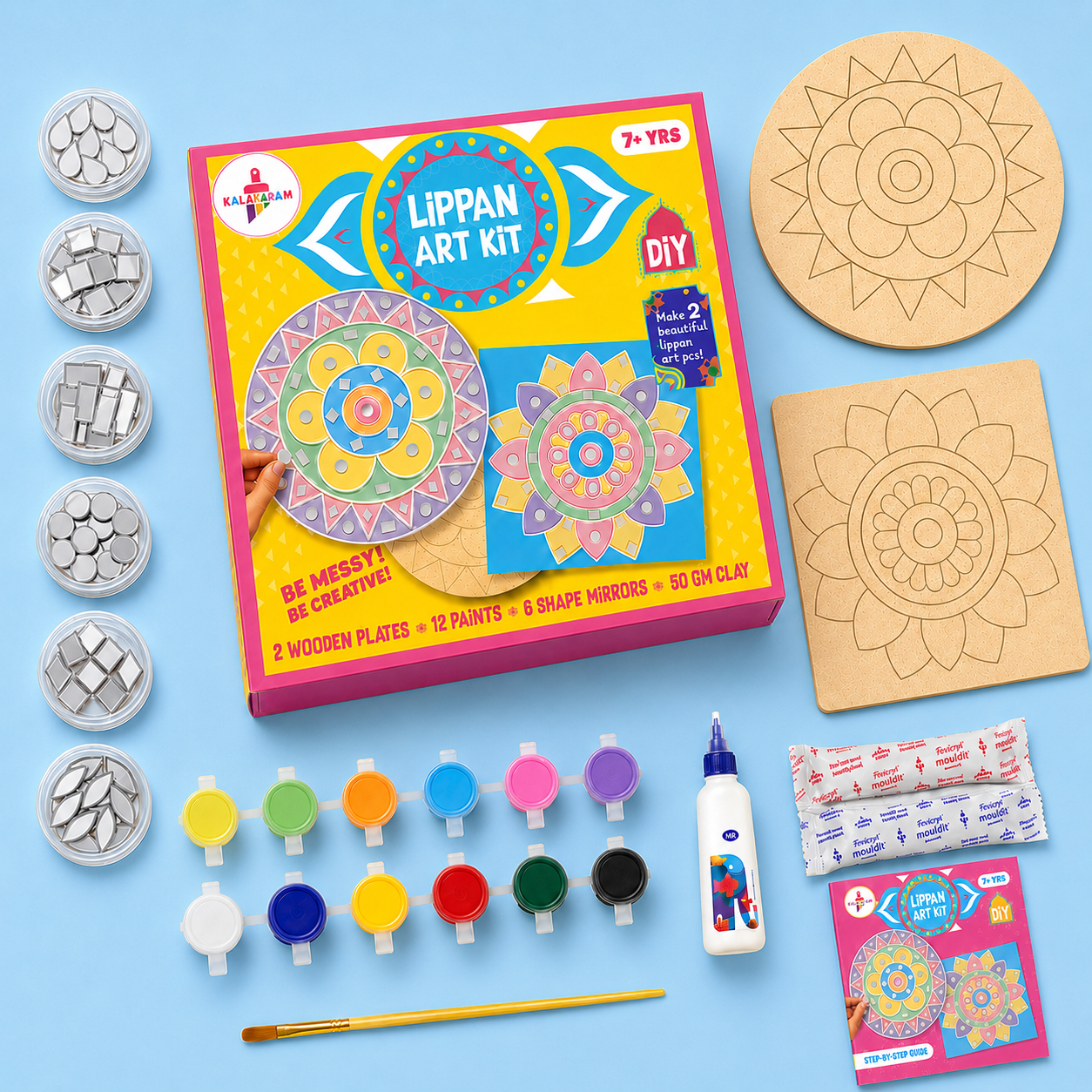 Lippan Art Kit | Clay Art Kit | Traditional Wall Decor Craft Set | Cultural Activity Kit | Ages: 7+ Years